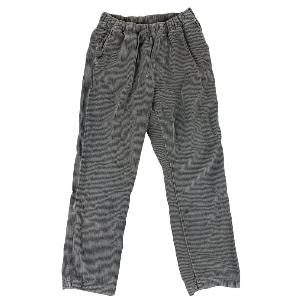 Save Khaki United Corduroy Pants Mens Large Grey Drawstring Elastic Waist USA